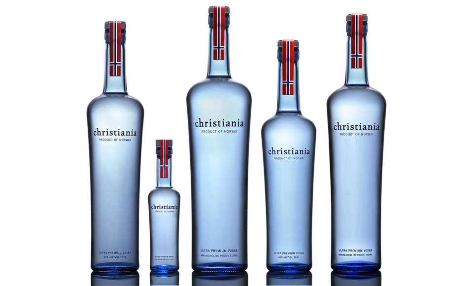 Five Christiania Ultra Premium Vodkas.