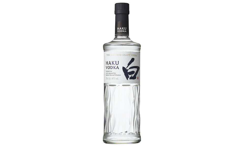 Haku Vodka bottle: superior non-Russian vodka.