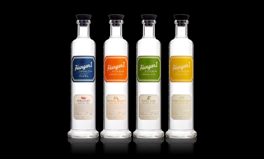 Four distinct Hangar 1 vodkas.