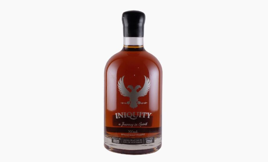 Iniquity 700ml whisky bottle.