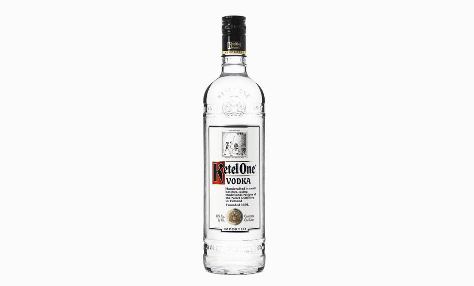 Ketel One Vodka bottle displayed.