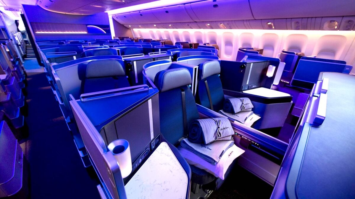 United Airline's Polaris business class.