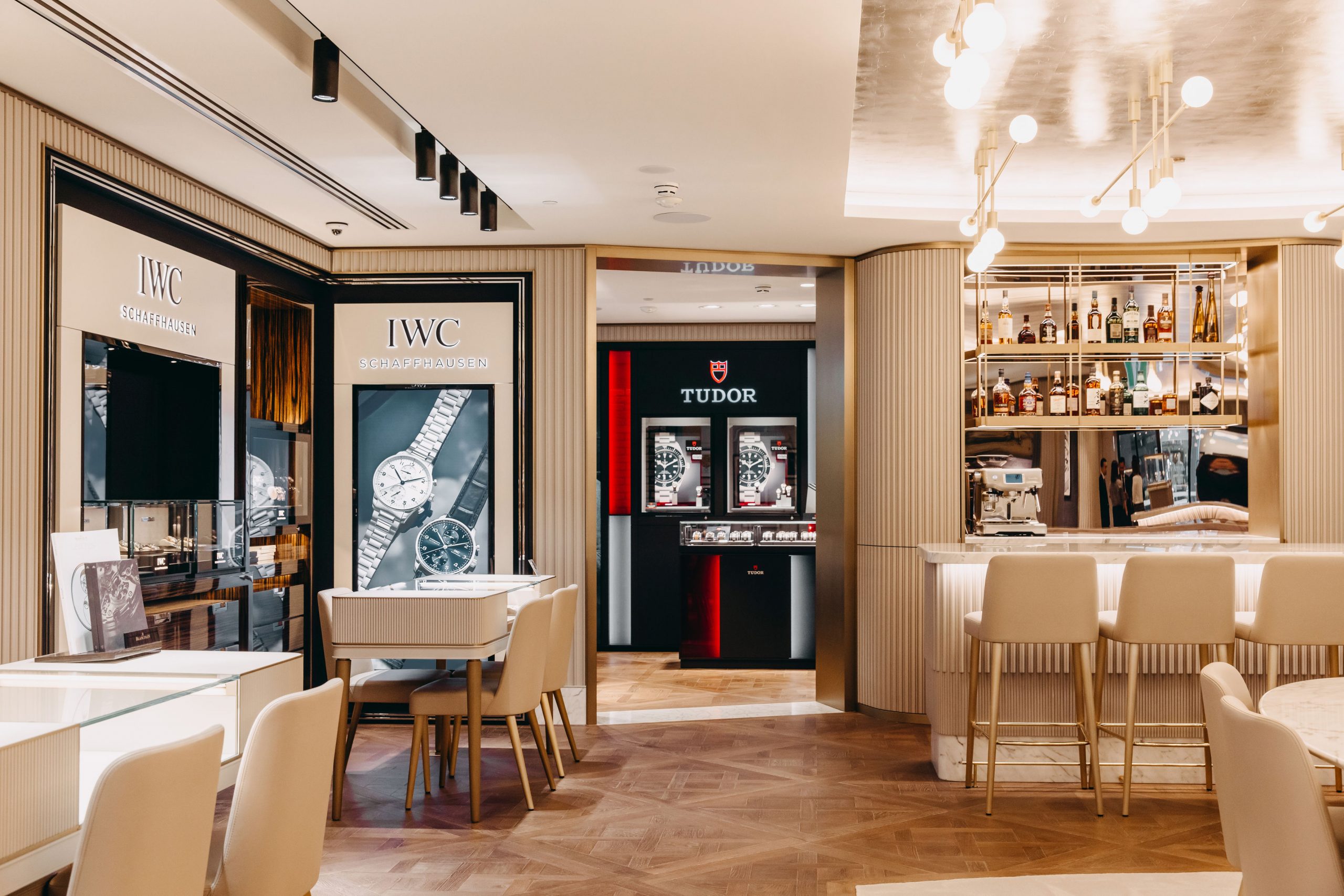 Watches of Switzerland Perth displays IWC, Tudor.